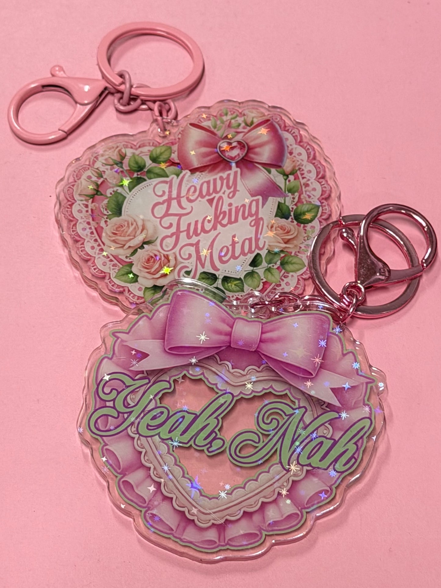 YEAH, NAH - Drop Dead Gorgeous Iridescent Keychain