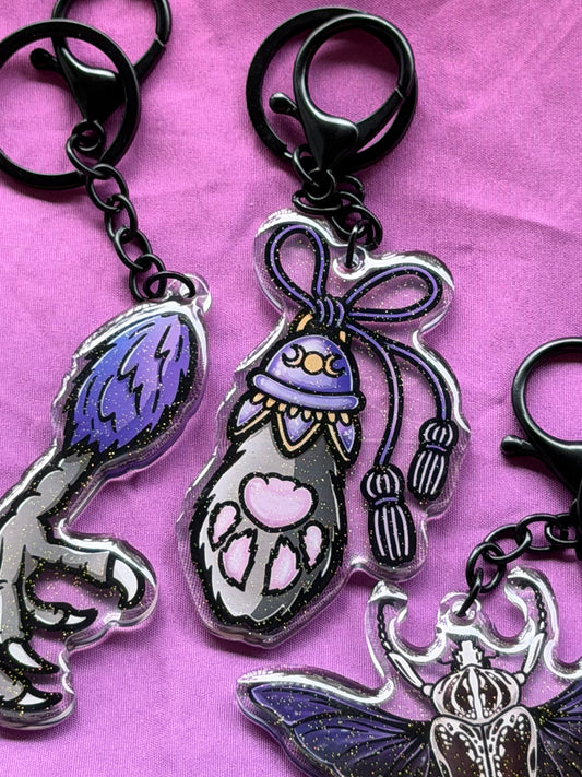 LUCKY RABBIT FOOT - Drop Dead Gorgeous Sparkle Keychain