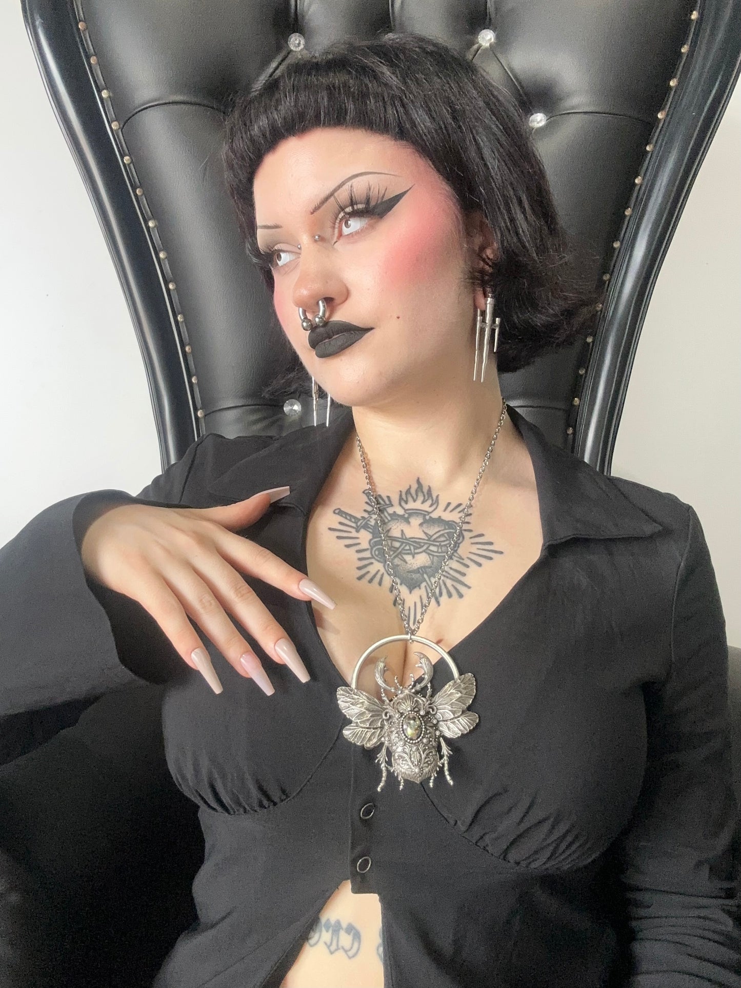 SCARAB RISING - Mother of Hades Beetle Necklace