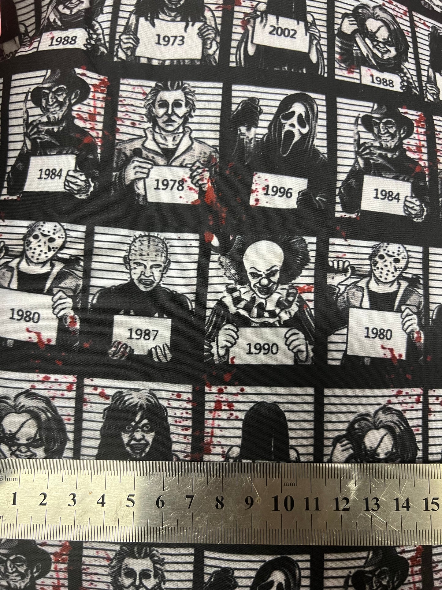 YEAR OF THE SERIAL KILLERS - Polycotton Fabric from Japan