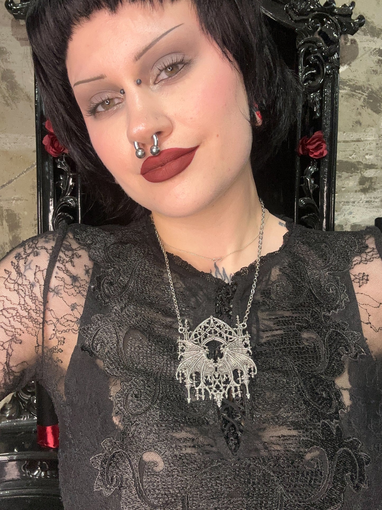 NONE SHALL PASS - Mother of Hades NIGHT GARDEN Necklace