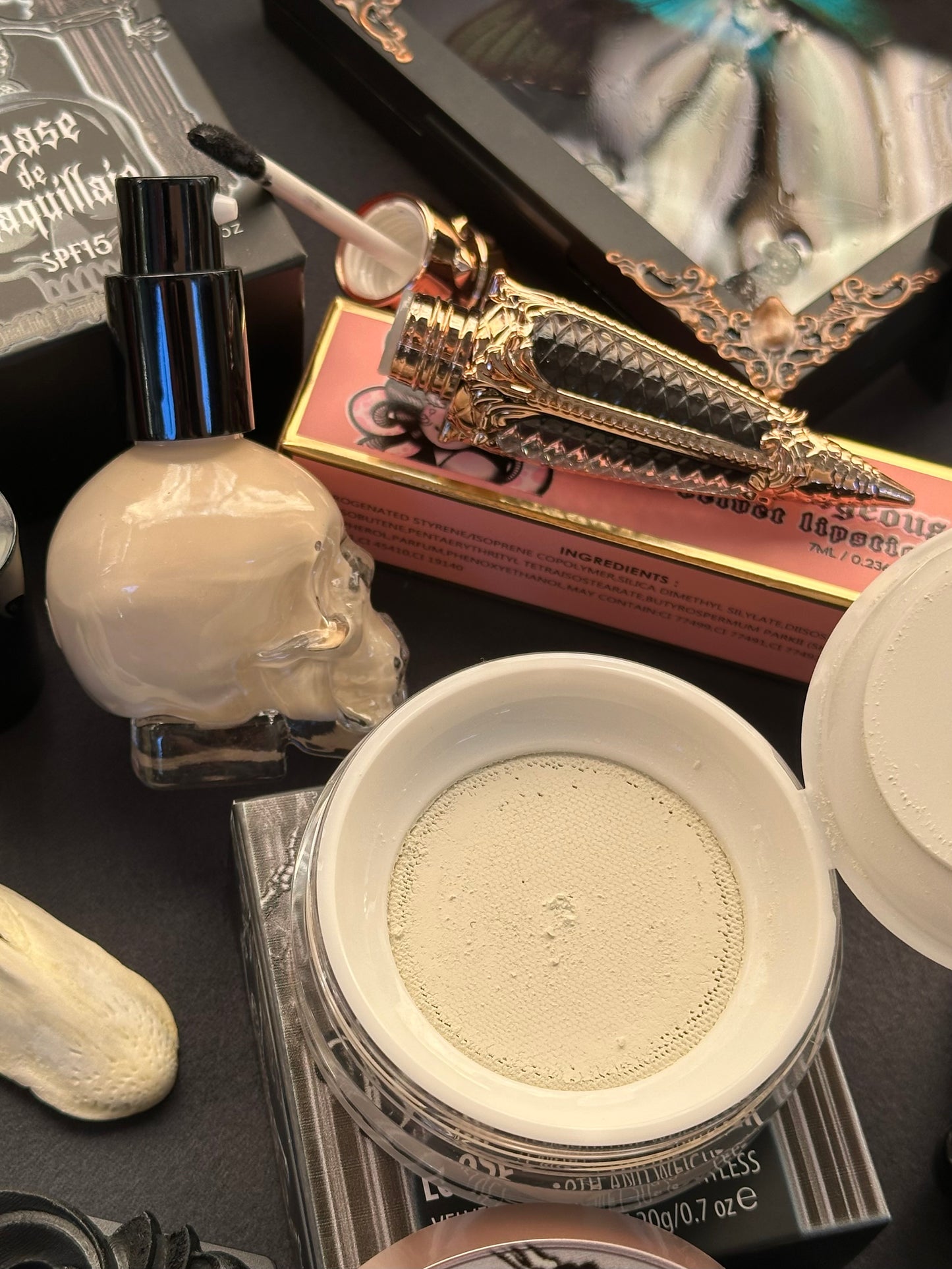 Goth Essentials Bundle - Foundation Powder Lipstick Bundle