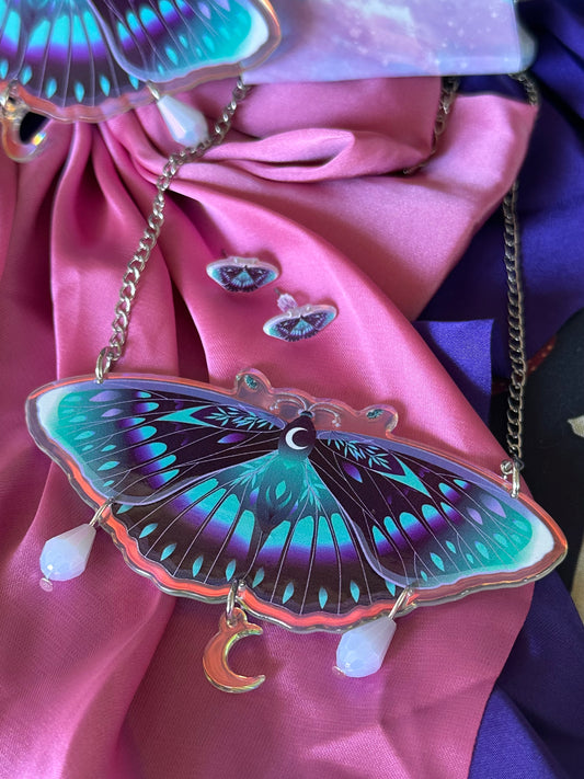 LA BELLA LUNA - Iridescent Dew Drop necklace