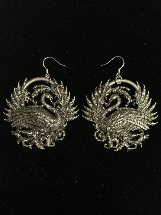 BLACK SWAN - Mother of Hades NIGHT GARDEN Earrings