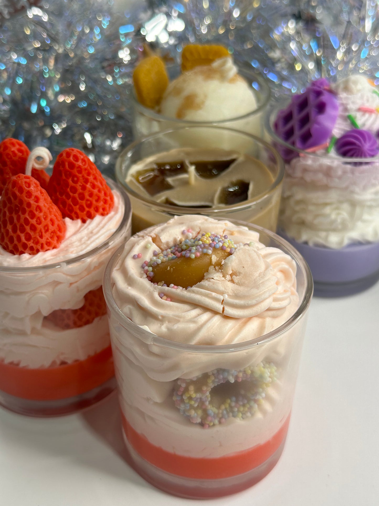 PINK FRENCH VANILLA SWIRL - soy candle