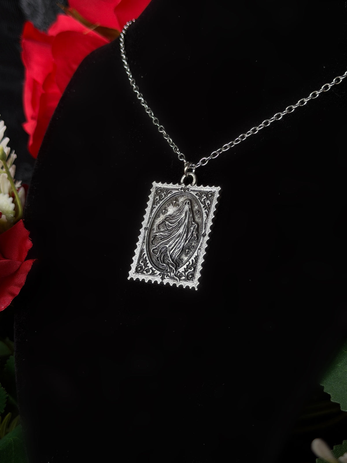 MESSAGES FROM THE OTHER SIDE - Mother of Hades Ghost Stamp Necklace