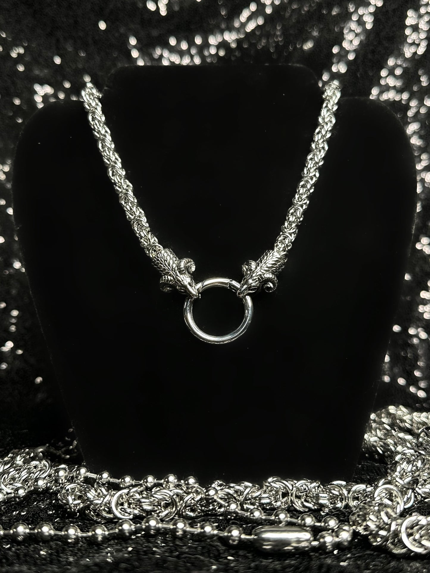 SACRIFICIAL RAM Mother of Hades Chainmail Necklace