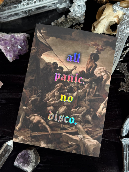 ALL PANIC NO DISCO - A5 Satin Holographic print