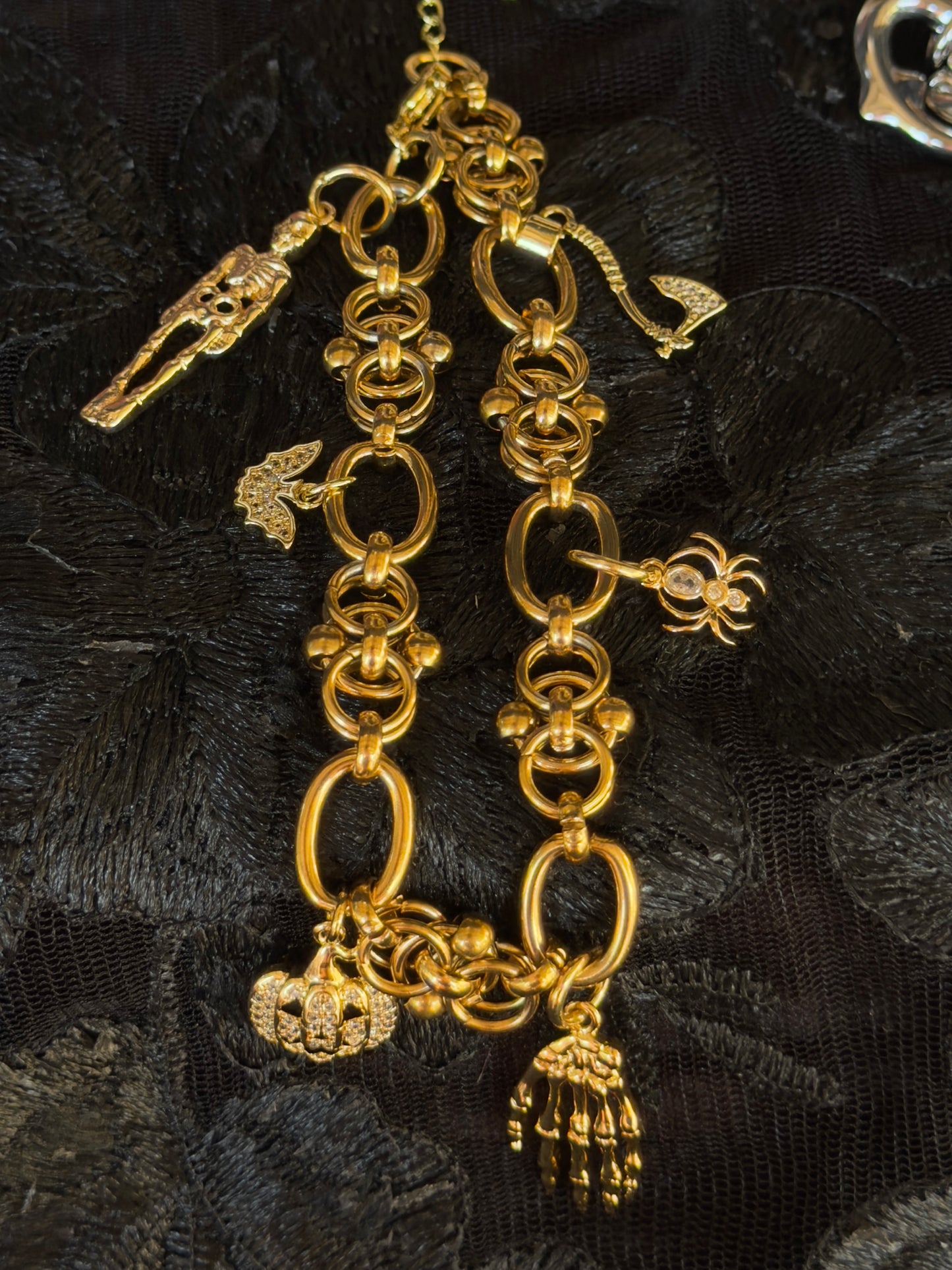 SALEM CALLING - Mother of Hades Gold Plated Halloween Charm Bracelet