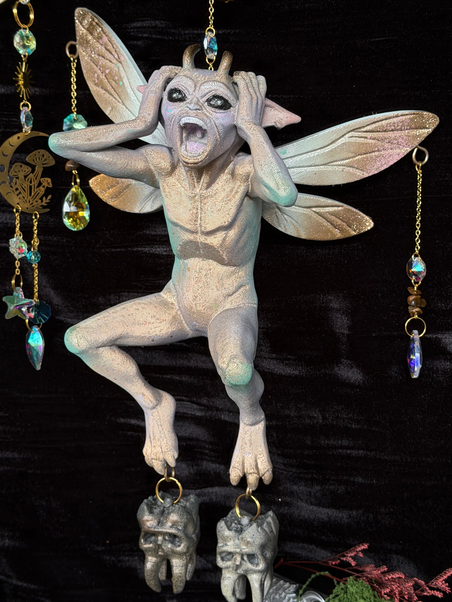 GWENDALINE - Tiger’s Eye Moon Tooth Fairy Creature