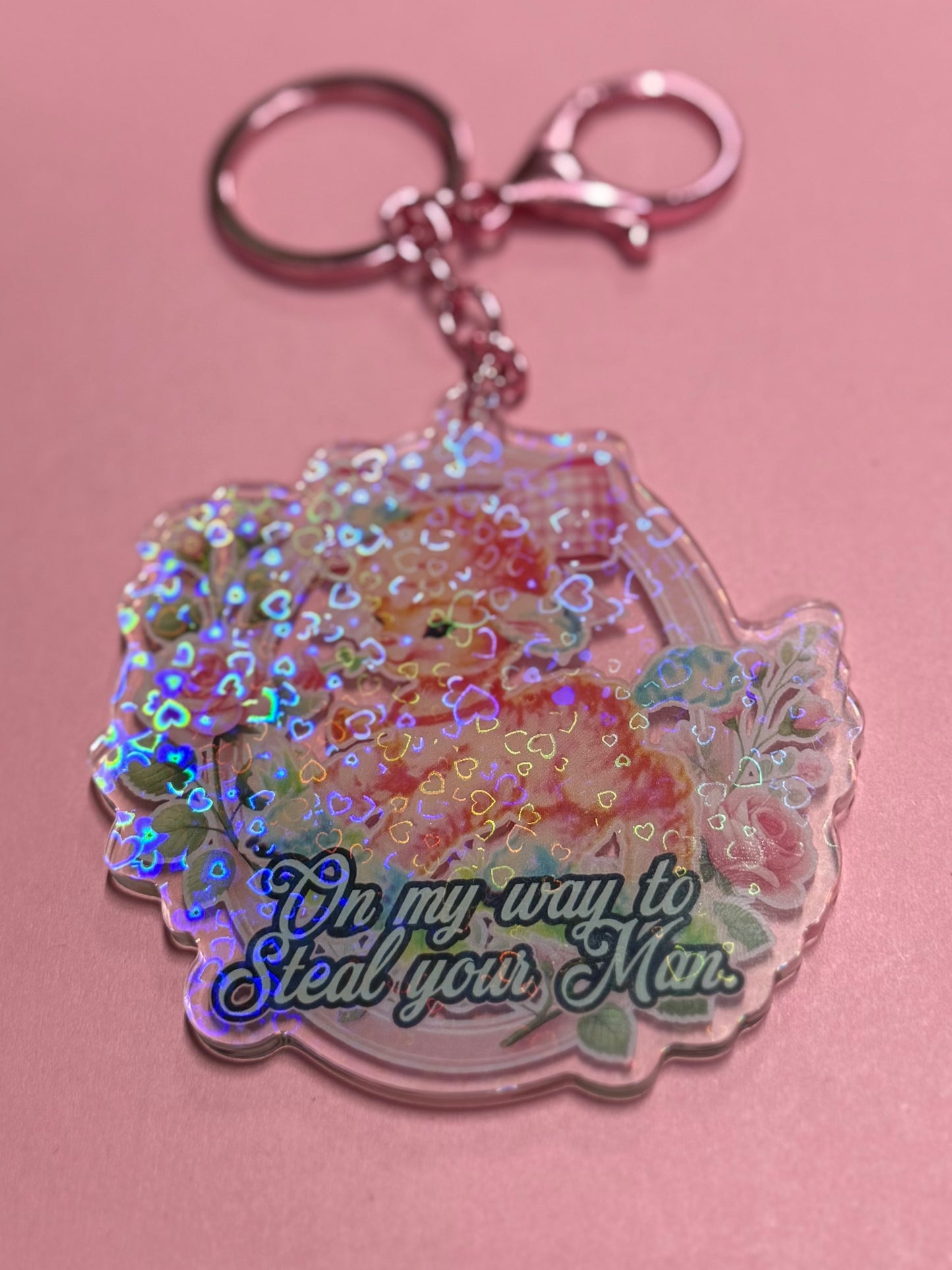 STEAL YOUR MAN - Drop Dead Gorgeous Iridescent Keychain