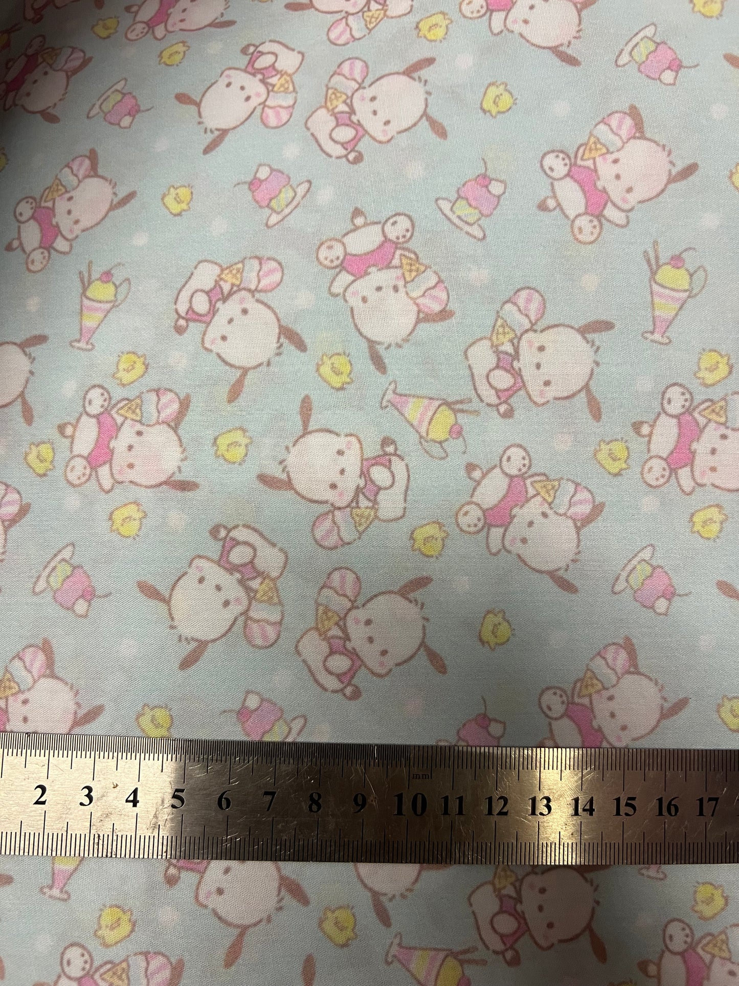 PASTEL POCHACCO  - Polycotton Fabric from Japan