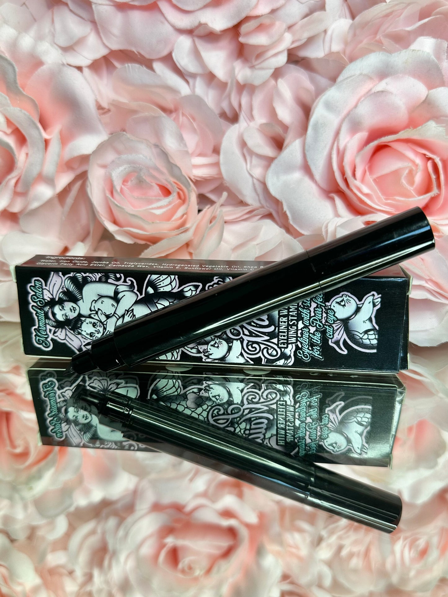 PURRMAID BLACK - Eyeliner stamp with liquid liner