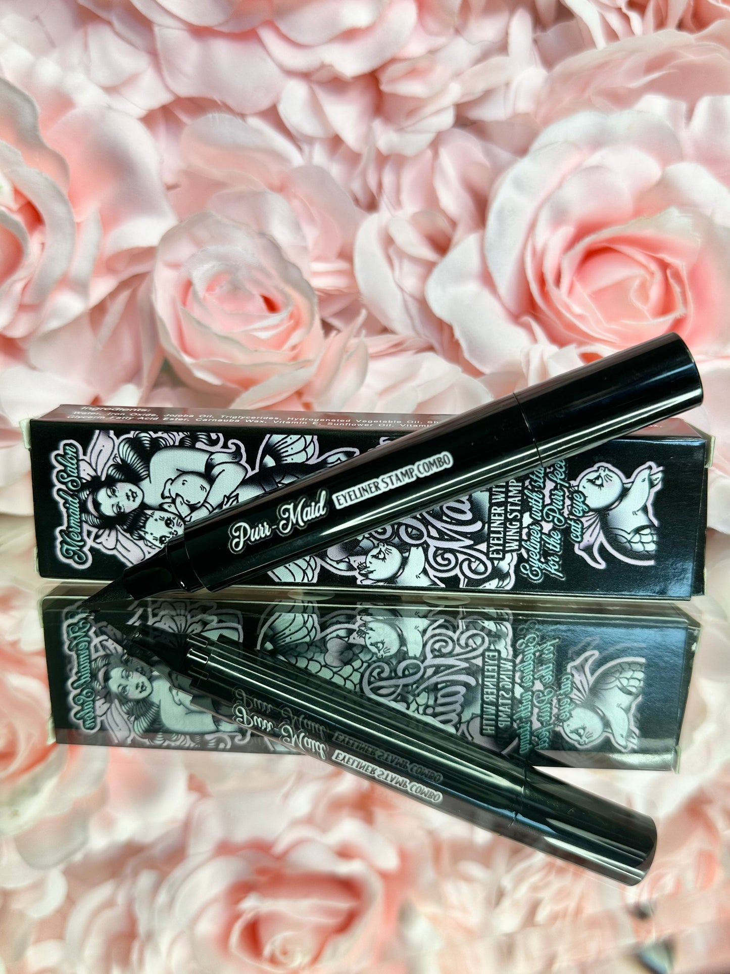 PURRMAID BLACK - Eyeliner stamp with liquid liner