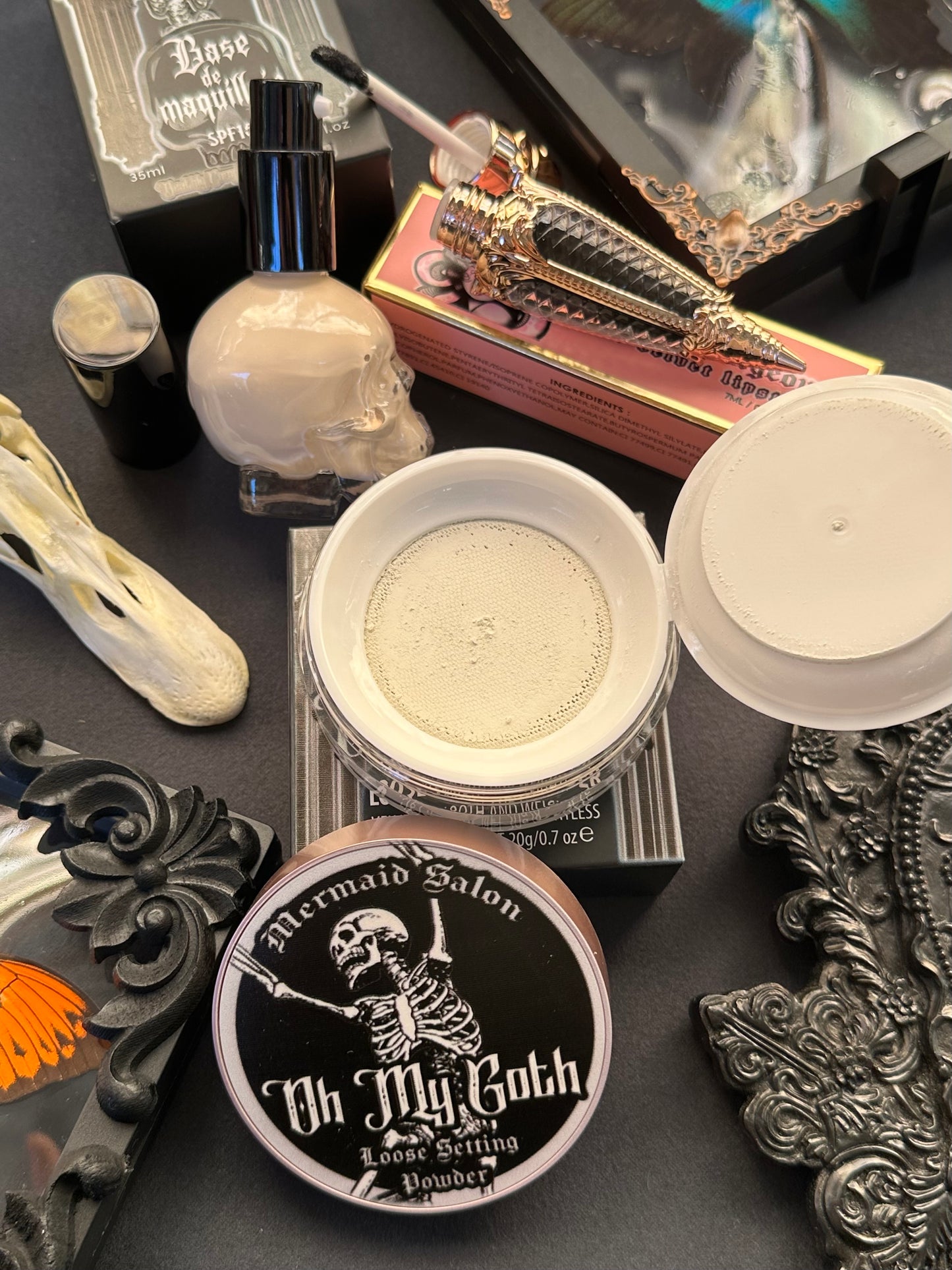 Goth Essentials Bundle - Foundation Powder Lipstick Bundle