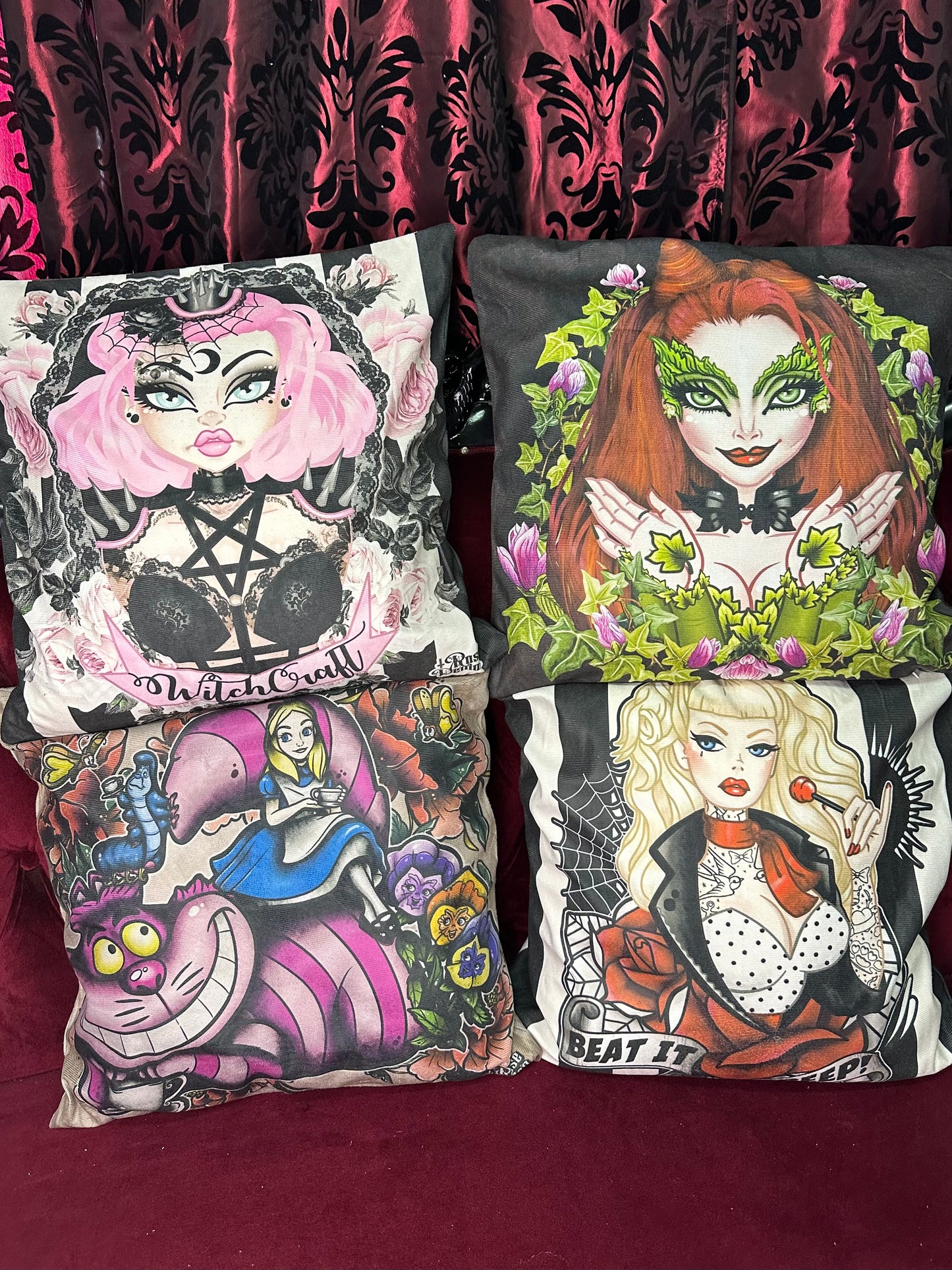 FEELING WONDERFUL - Rose Demon Cushion Cover