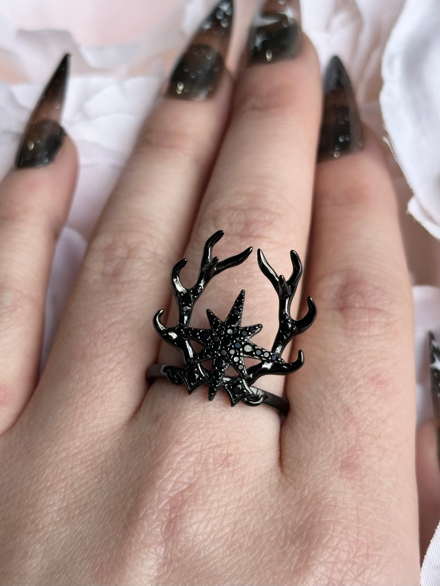 GUIDE ME HOME - antler and star eternity ring