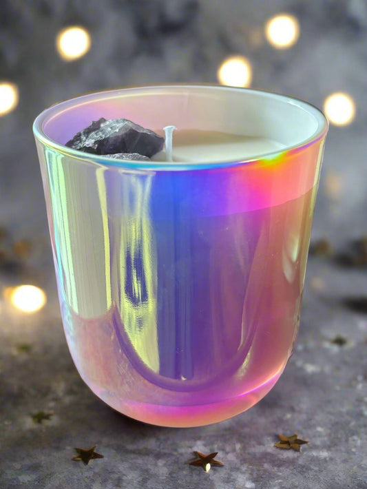 FULL BLOOM -  crystal stone soy candle