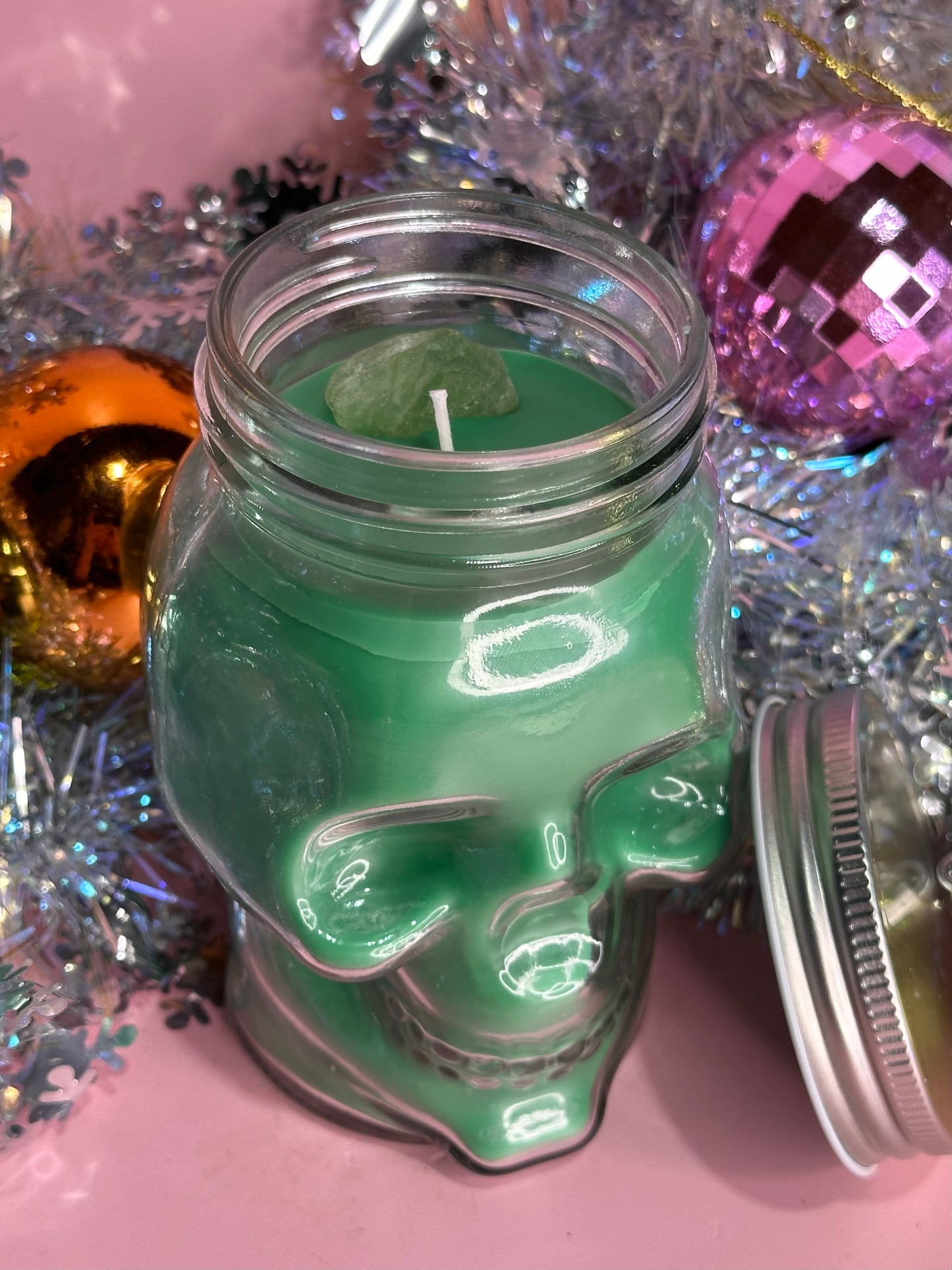 DEMETER - Patchouli oud crystal skull head soy candle