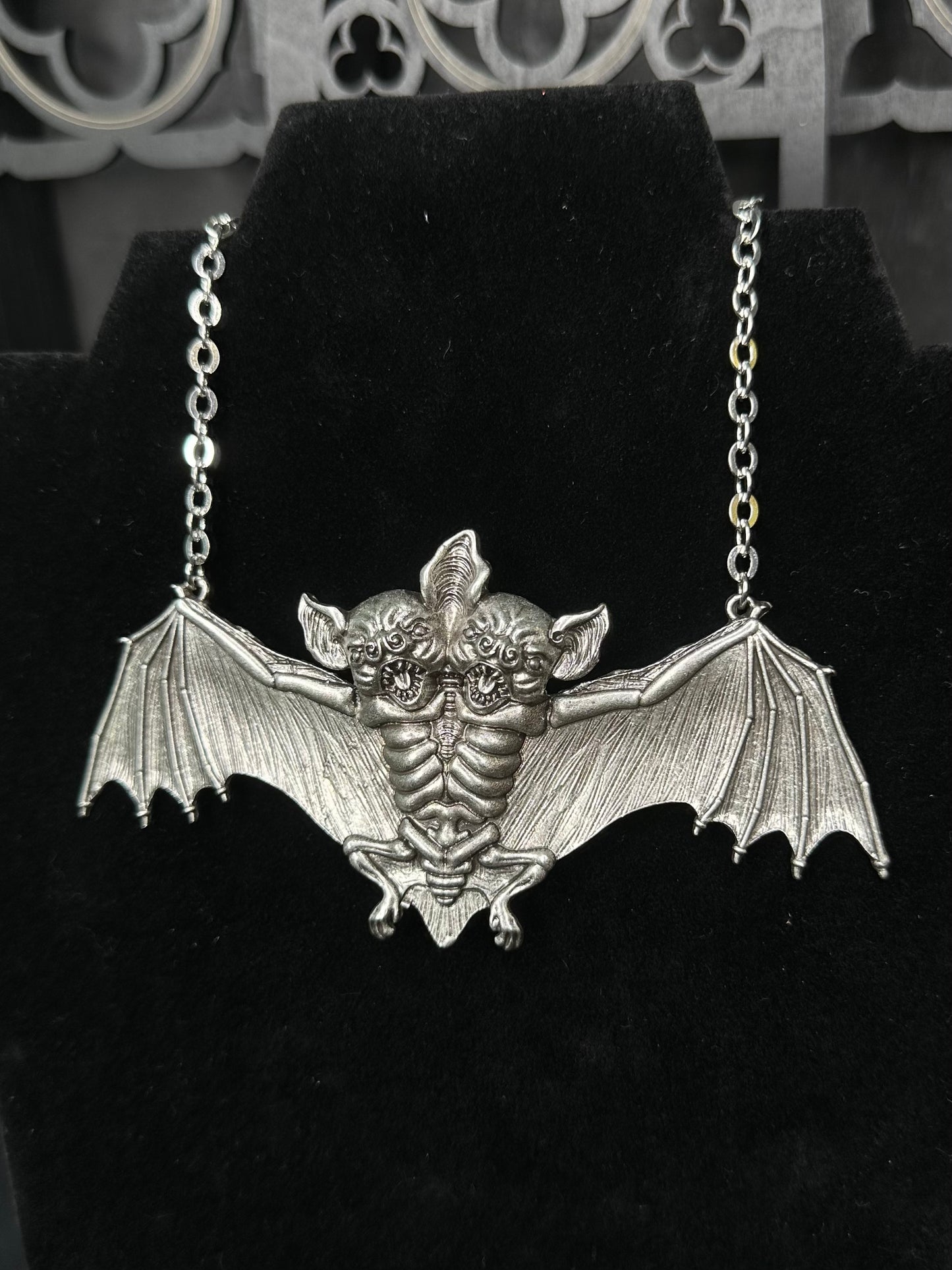 TWO FACED MACABRE BAT - Mother Of Hades X BESERK Necklace