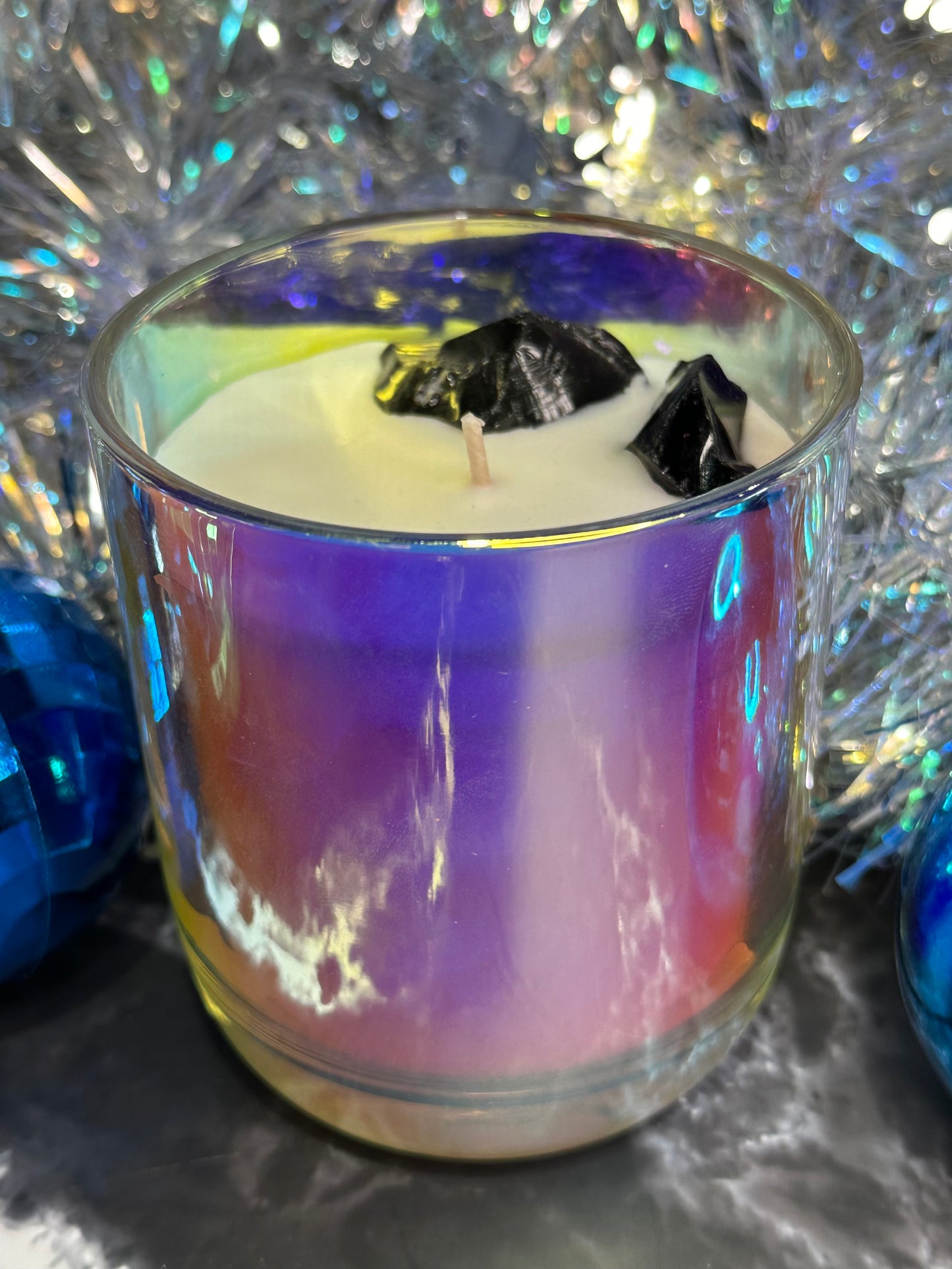 FULL MOON -  crystal stone soy candle