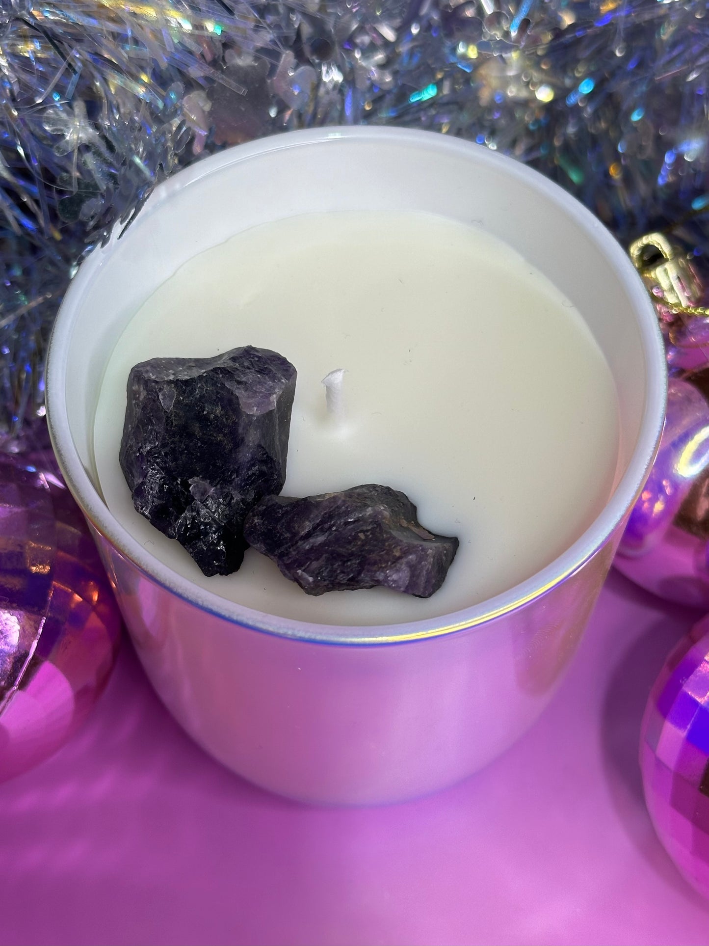 FULL BLOOM -  crystal stone soy candle