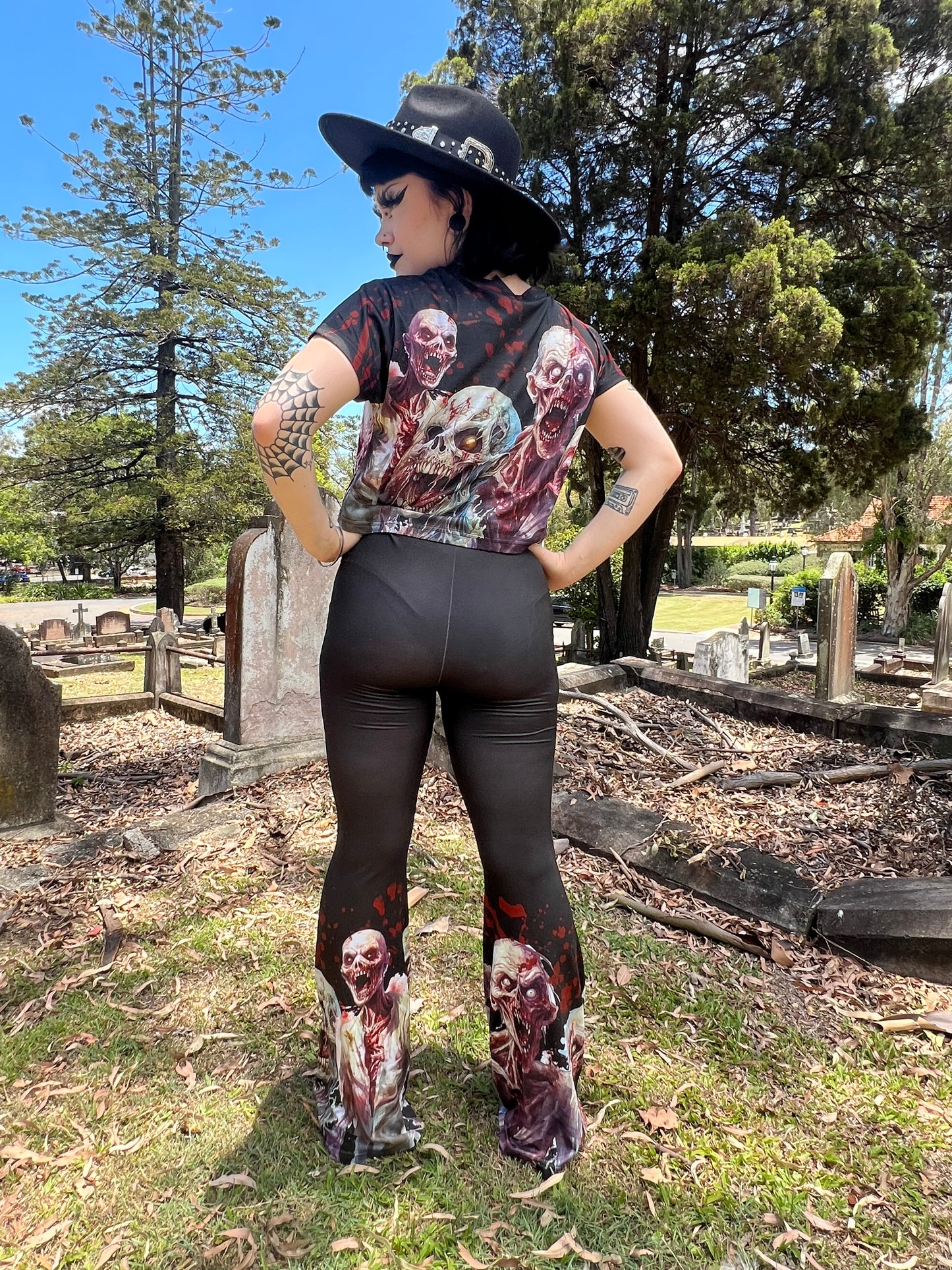 DON'T GET EATEN - zombie attack  High waist flares