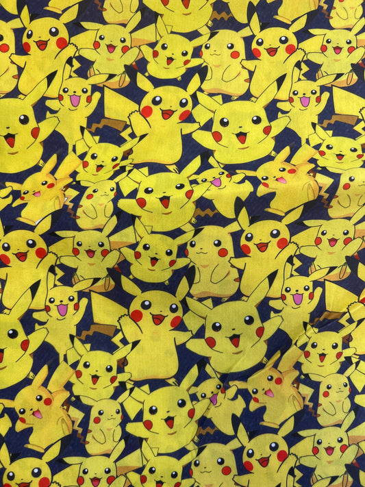 PIKACHU PARTY  - Polycotton Fabric from Japan