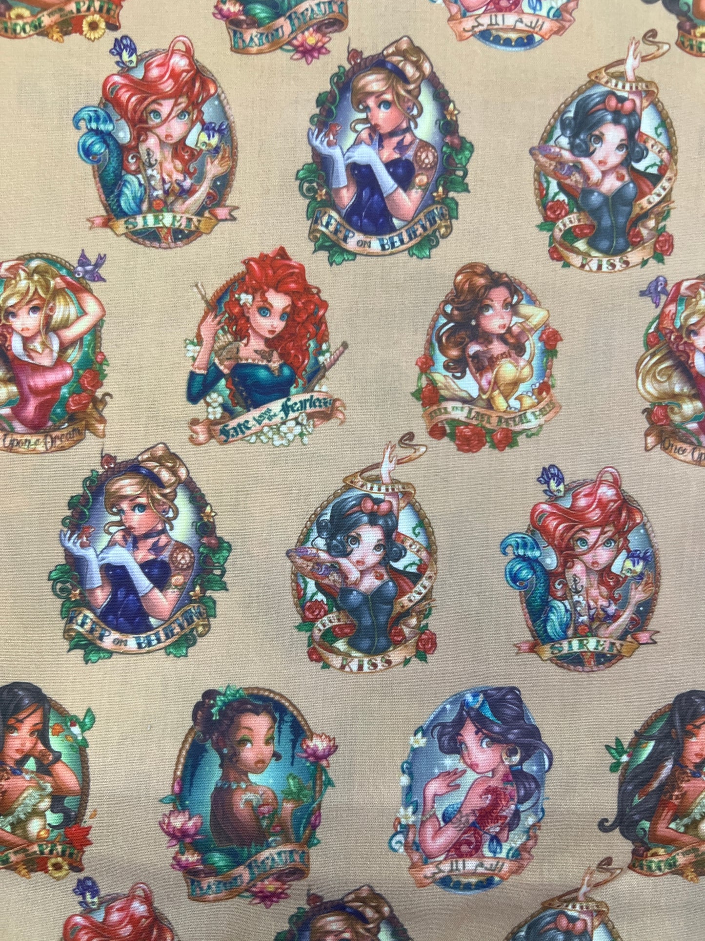 PRINCESS POWER  - Polycotton Fabric from Japan