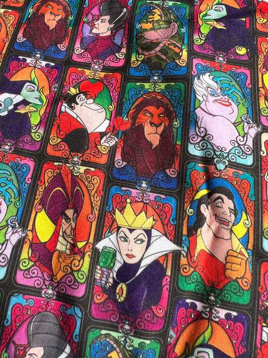 STAINED GLASS VILLAINS - Polycotton Fabric from Japan